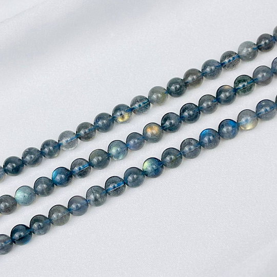 Бусины для украшений из Лабрадора (60 бусин), Артикул: 086214 - изображение товара №1