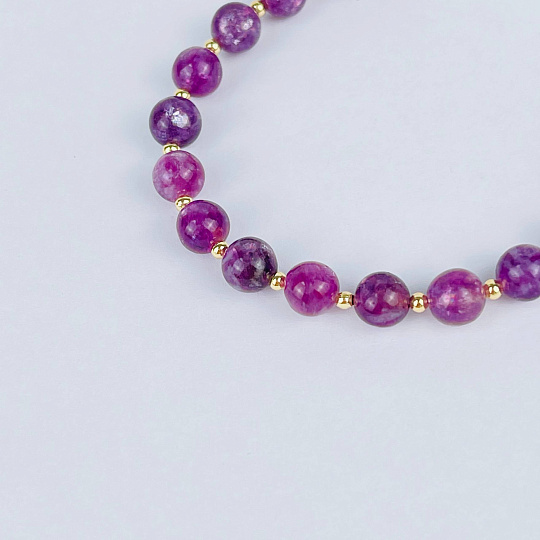 Браслет регулируемый из Лепидолита, Артикул: 117634 - изображение товара №4