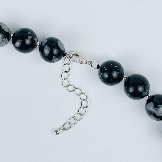 Колье из снежного Обсидиана, Артикул: 118160 - изображение товара №3