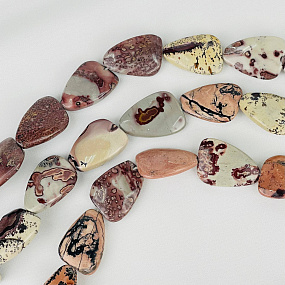 Бусины для украшений из пейзажной Яшмы, Артикул: 117446 - изображение товара №2