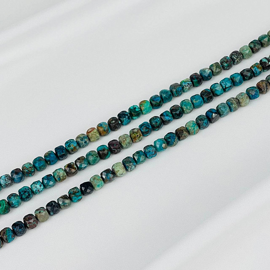 Бусины для украшений из Хризоколлы (58 бусин), Артикул: 116733 - изображение товара №1
