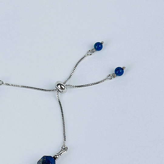 Браслет регулируемый из Лазурита, Артикул: 117814 - изображение товара №3