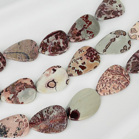 Бусины для украшений из пейзажной Яшмы, Артикул: 117449 - изображение товара №2