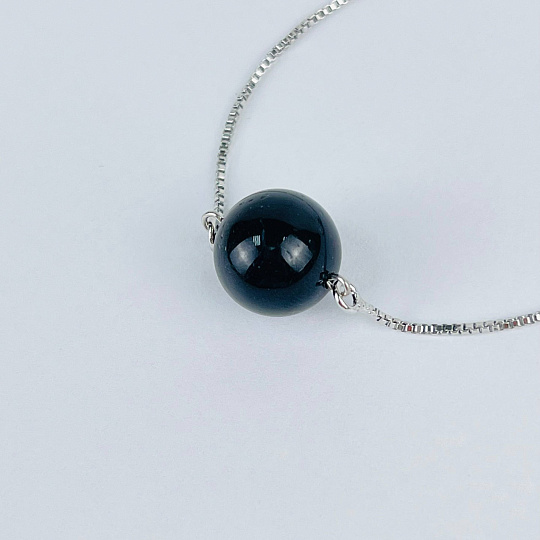 Браслет регулируемый с черным Турмалином (Шерл), Артикул: 117645 - изображение товара №4