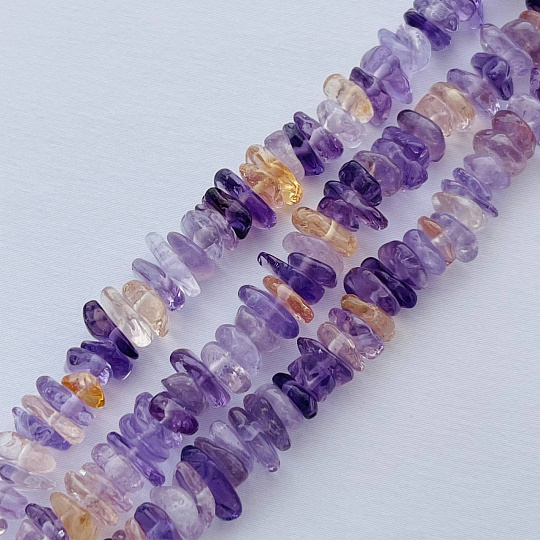 Бусины для украшений из Аметиста и Цитрина крошка, Артикул: 101537 - изображение товара №1