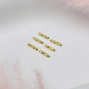 Бусины-разделители "трубочка" (6 шт)