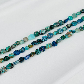 Бусины для украшений из Хризоколлы (галтовка)