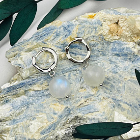Серьги из Лунного камня, Артикул: 105540 - изображение товара №2