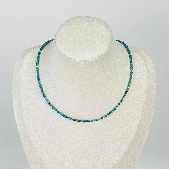 Колье из Хризоколлы, Артикул: 116827 - изображение товара №1