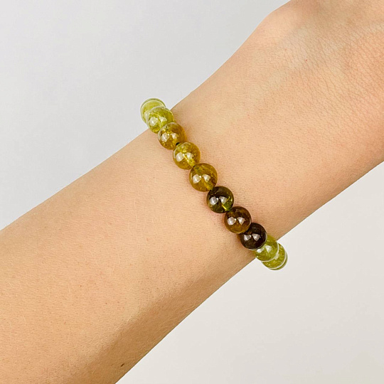 Браслет из Граната (Гроссуляр), Артикул: 115937 - изображение товара №1