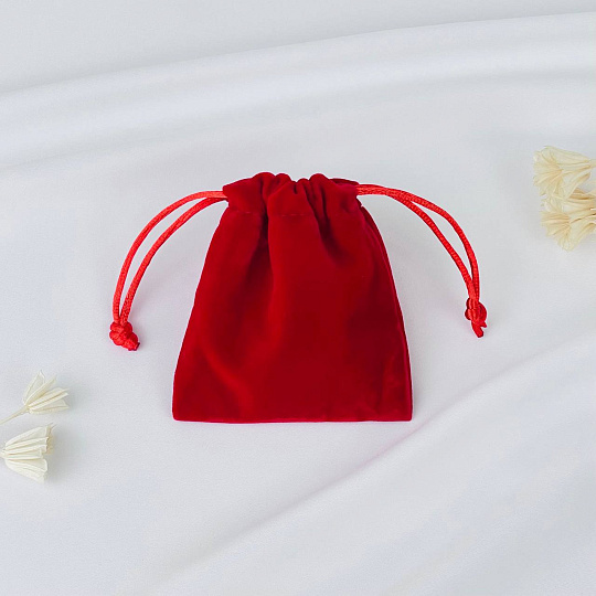Мешочек: Бархат красный 1 шт., Артикул: 116514 - изображение товара №3
