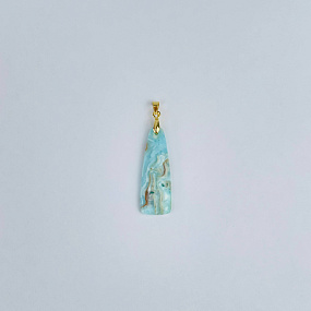 Кулон из голубого карибского Кальцита, Артикул: 117751 - изображение товара №2