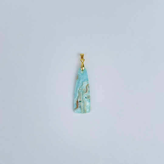Кулон из голубого карибского Кальцита, Артикул: 117751 - изображение товара №2