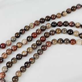 Бусины для украшений Окаменелое дерево (37 бусин), Артикул: 107385 - изображение товара №3