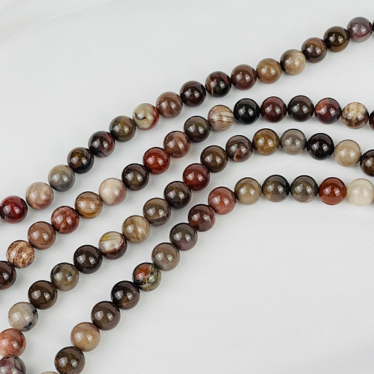 Бусины для украшений Окаменелое дерево (37 бусин), Артикул: 107385 - изображение товара №3