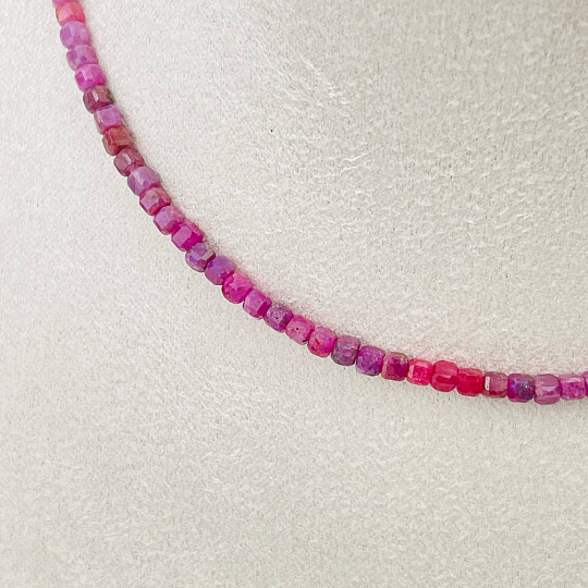Колье из Рубина (градиент), Артикул: 115444 - изображение товара №2