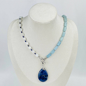 Колье из Аквамарина, Лунного камня и Содалита