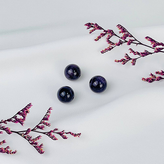 Бусины для украшений из Аметиста (3 шт), Артикул: 117261 - изображение товара №1