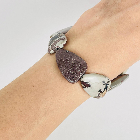 Бусины для украшений из пейзажной Яшмы, Артикул: 117446 - изображение товара №3