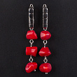 Серьги длинные из Коралла (Индонезия)