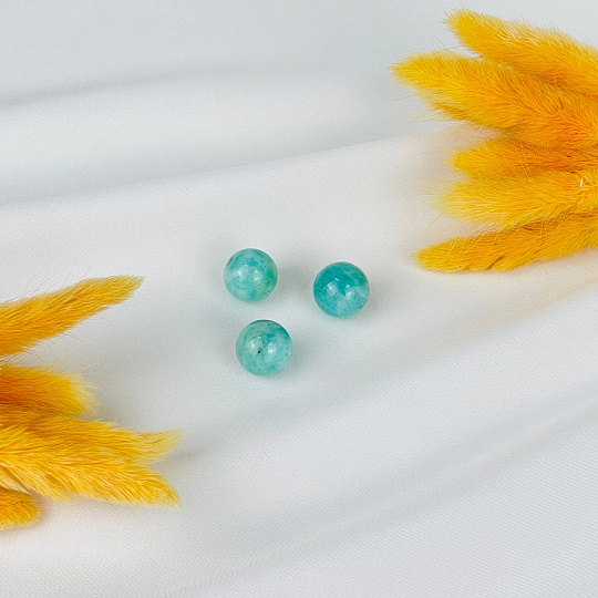 Бусины для украшений из Амазонита (3 шт), Артикул: 117543 - изображение товара №1