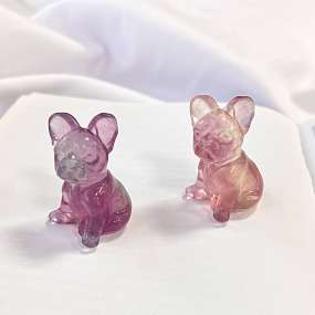 Фигурка "Французский Бульдог" из Флюорита, Артикул: 101045 - изображение товара №1