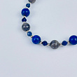 Браслет регулируемый из Лазурита, Иолита и Содалита