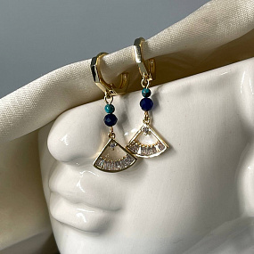 Серьги из Бюризы и Содалита