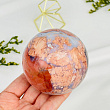 Шар из розового цветочного Агата на подставке