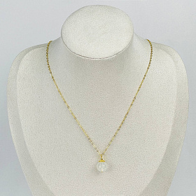 Кулон на цепочке из Лунного камня