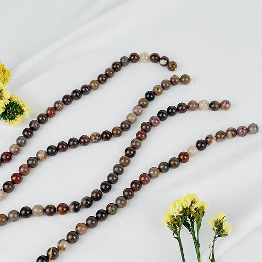 Бусины для украшений Окаменелое дерево (37 бусин), Артикул: 107385 - изображение товара №1