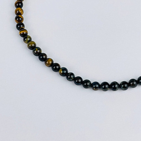 Четки буддийские (Мала) из Обсидиана, Тигрово-Соколиного и Тигрового глаза(108 бусин), Артикул: 116688 - изображение товара №3