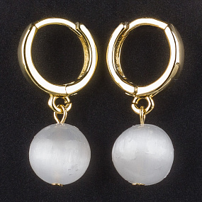 Серьги из Селенита, Артикул: 085453 - изображение товара №1