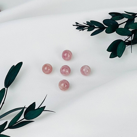 Бусины для украшений из мадагаскарского Розового кварца (5 шт), Артикул: 090311 - изображение товара №1