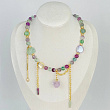 Колье из Флюорита, Аметиста и Жемчуга