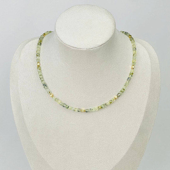 Колье из Пренита, Артикул: 115619 - изображение товара №1