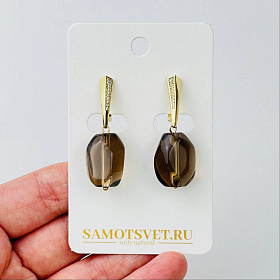 Серьги из Раухтопаза