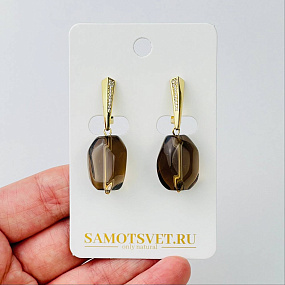 Серьги из Раухтопаза
