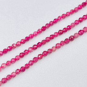 Бусины для рукоделия из Турмалина розового огранка