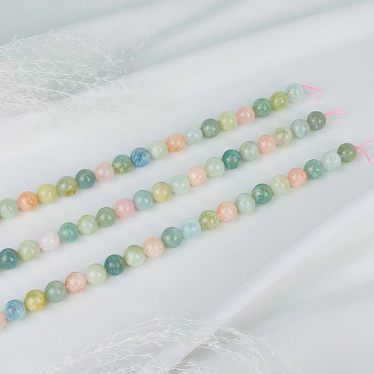 Бусины для украшений из Берилла, Морганита и Аквамарина (32 бусины), Артикул: 059850 - изображение товара №1