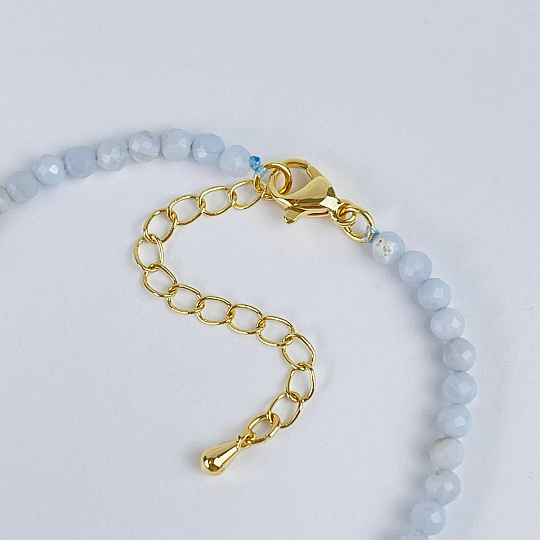 Браслет из голубого Агата, Артикул: 099869 - изображение товара №4