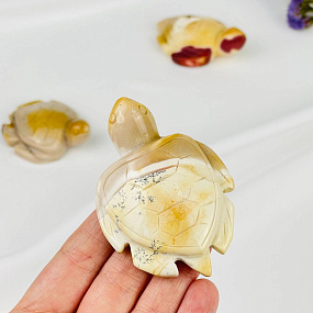 Фугурка резная Черепаха из Яшмы (Мукаит), Артикул: 116542 - изображение товара №2