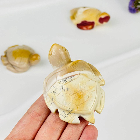 Фугурка резная Черепаха из Яшмы (Мукаит), Артикул: 116542 - изображение товара №2