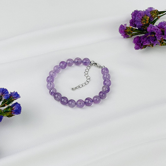 Браслет из лавандового Аметиста , Артикул: 081288 - изображение товара №2