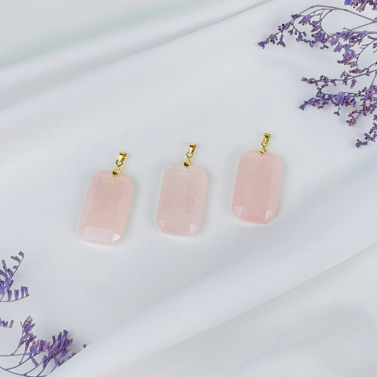 Кулон из Розового кварца, Артикул: 117924 - изображение товара №1