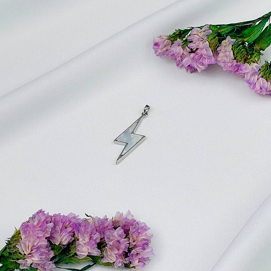 Подвеска перламутровая "Молния" (1 шт), Артикул: 092002 - изображение товара №1