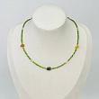 Колье из Хромдиопсида, Турмалина и Пренита