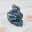 Медведь резной из камня Агат серый с жеодой