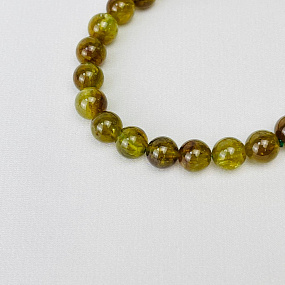 Браслет из зеленого Граната (Гроссуляр), Артикул: 115983 - изображение товара №2