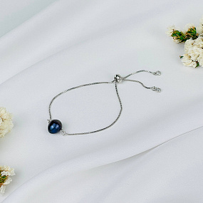 Браслет регулируемый с камнем Жемчуг, Артикул: 082401 - изображение товара №1